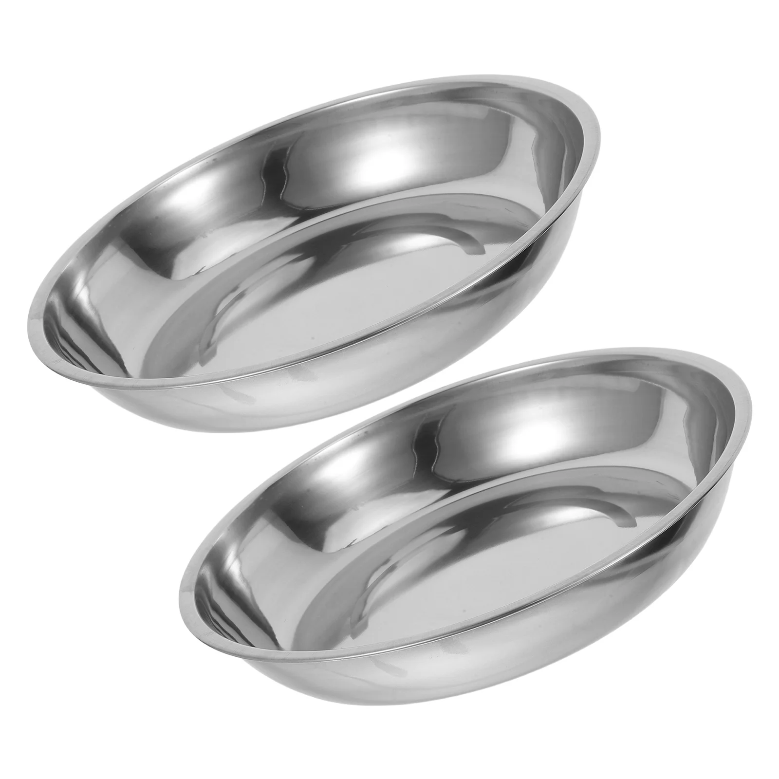 

2Pcs Stainless Steel Round Scale Tray Large Kitchen Food Weighing Pan Digital Electronic Scale Plate Small Tray for Food Powder