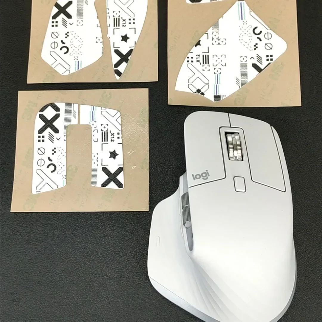 Bande de poignée de souris pour Logitech Mx 199.3 3s, autocollant de souris sans fil, peau de lézard, sucette coordonnante, pré-découpée, installation facile, pas de souris