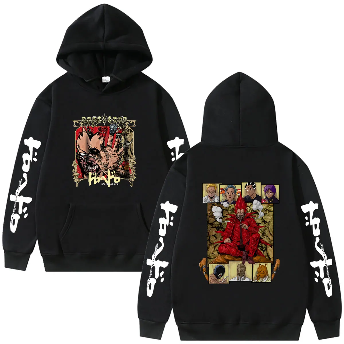 Hot Japanese Anime Dorohedoro En Graphic Hoodie Men Women Rock Manga Oversized Pullover Hoodies Male Gothic Horror Streetwear
