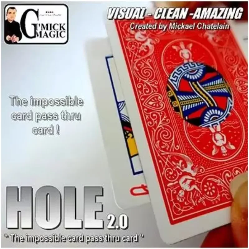 

HOLE 2.0 By Mickael Chatelain Magic Tricks Card Magia Close Up Magic Props Sreet Mind Illusions Accessories Mentalism Bar Trick