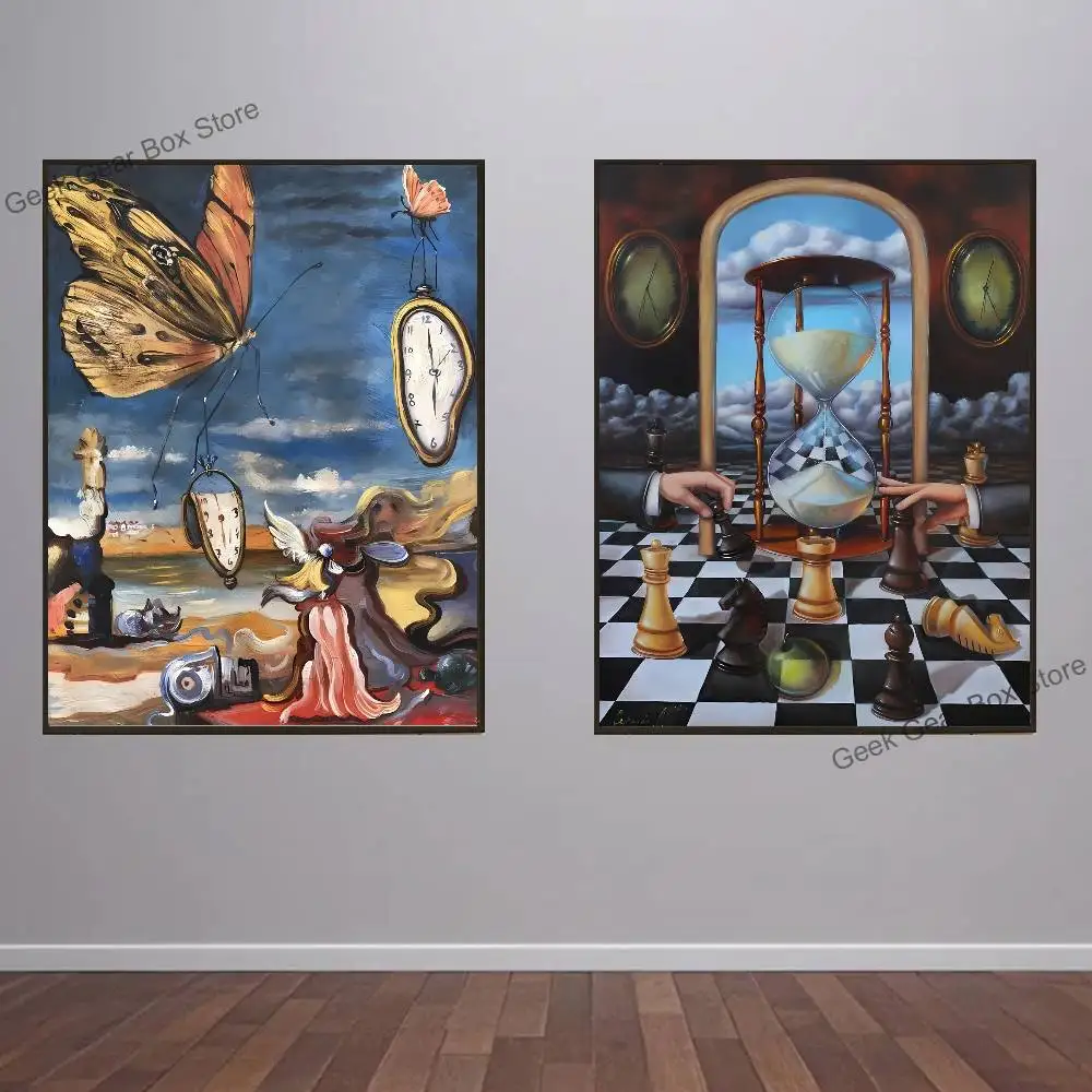 

Salvador Dali The Persistence of Memory Clocks Poster Prints Art Painting Picture Gift Living Room Restaurant Dec Sticker Large