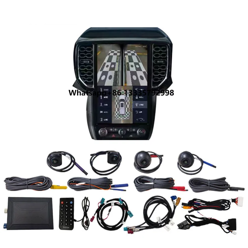 

360 Degree Car Security 3d Bird View System 4 Way Split Screen Car Reversing Aid for Ford Car