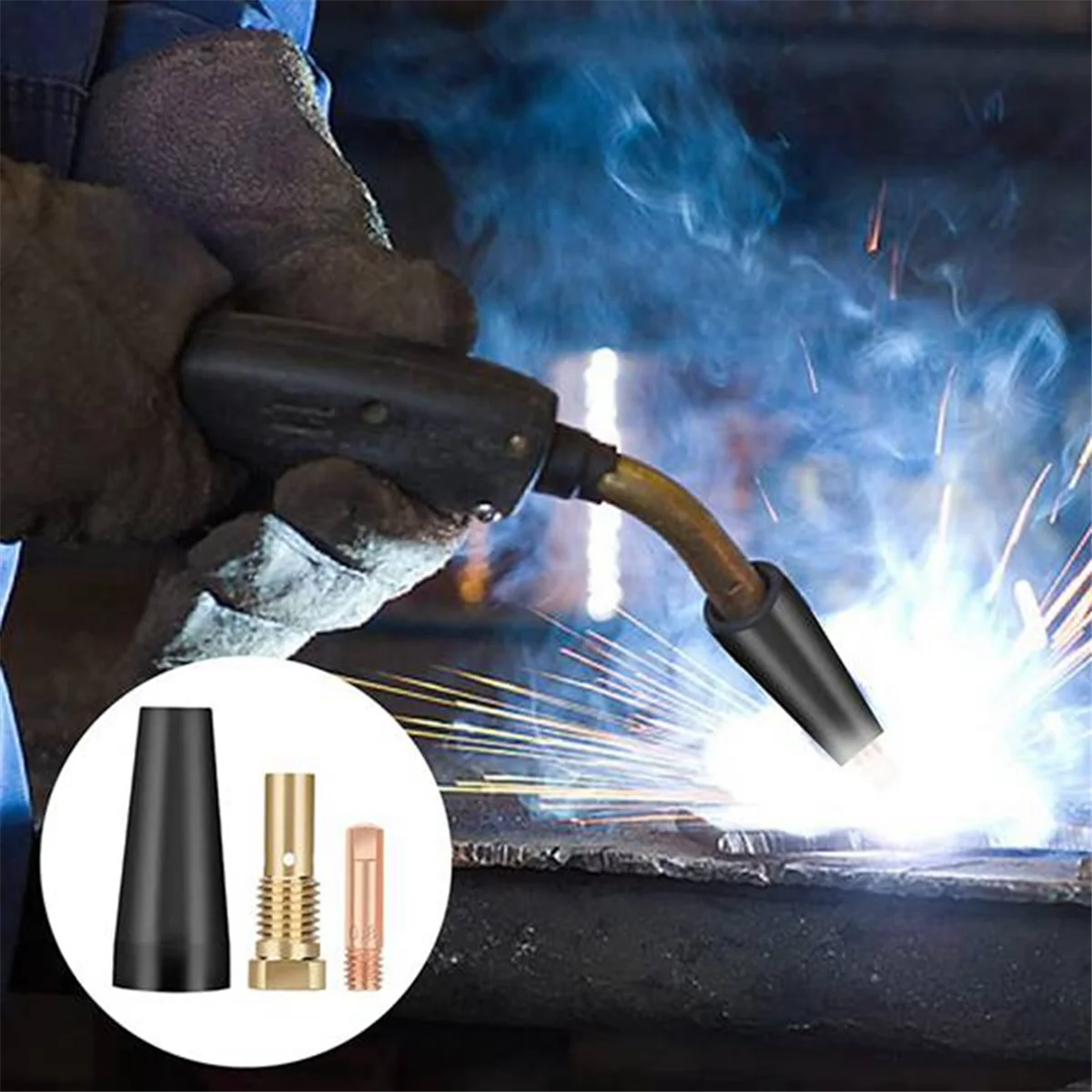 نصائح فوهة غاسليس ل FC90 ، أدوات لحام ، تدفق محفور الأسلاك تغذية ، 0.8 مللي متر ، FC90 ميغ لحام ، 7 قطعة لكل مجموعة