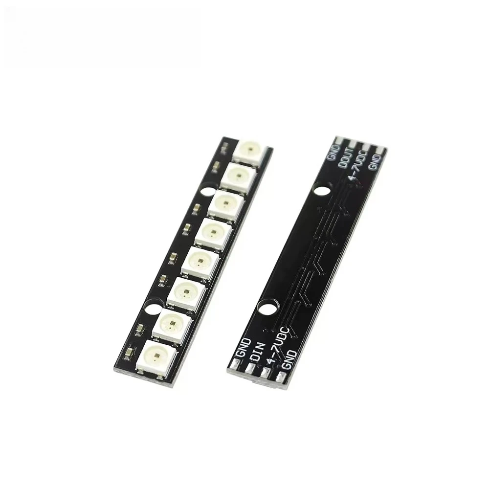 5/10/20PCS  8*1Bit 8 Bits WS2812 5050 RGB Full LED Lamp Panel Module 5V WS2812B Rainbow LED Precise For Arduino 8 Channel Lights