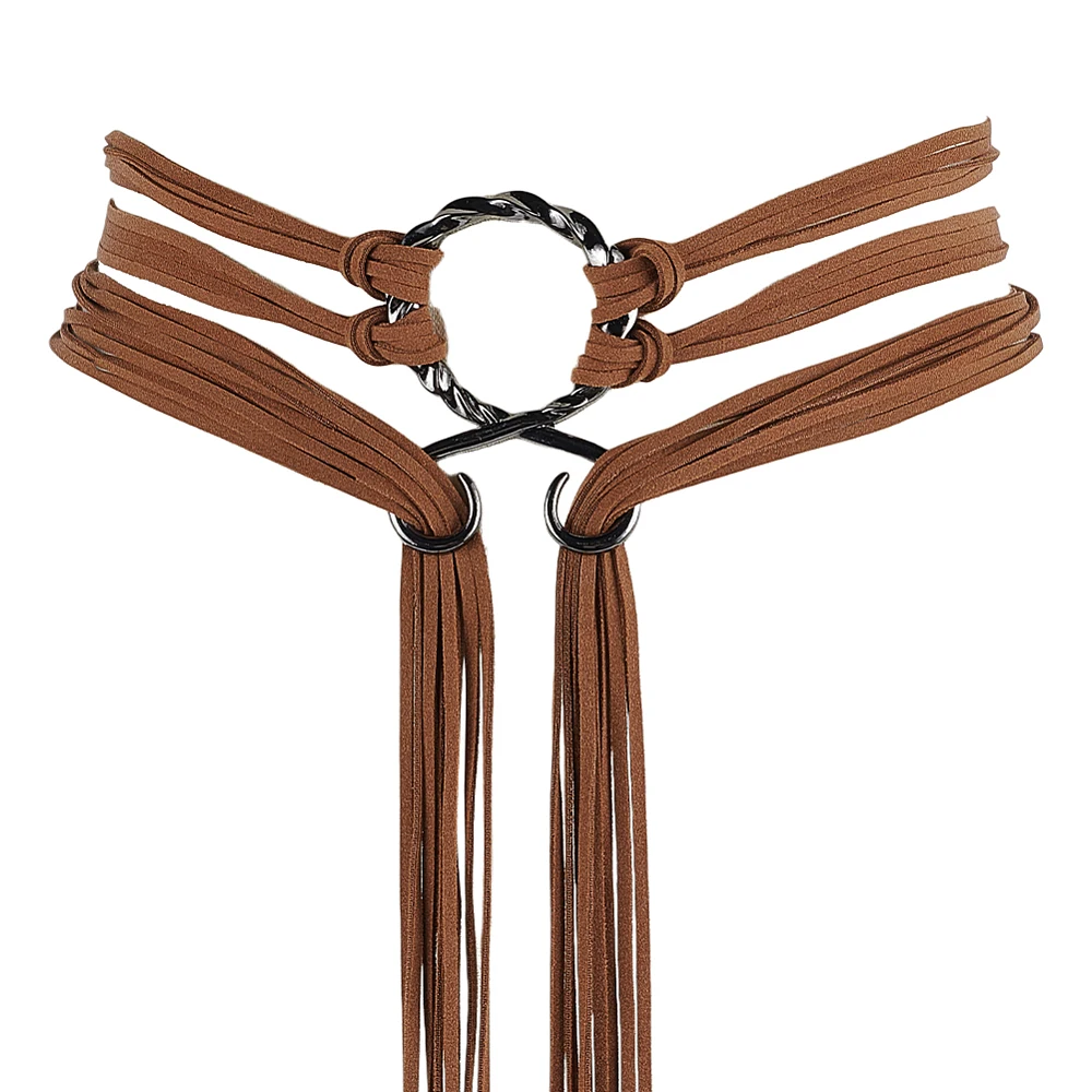 Troll Belt Imitation Leather Belt Long Rope for Medieval Costume Role Play Outfit Accessories