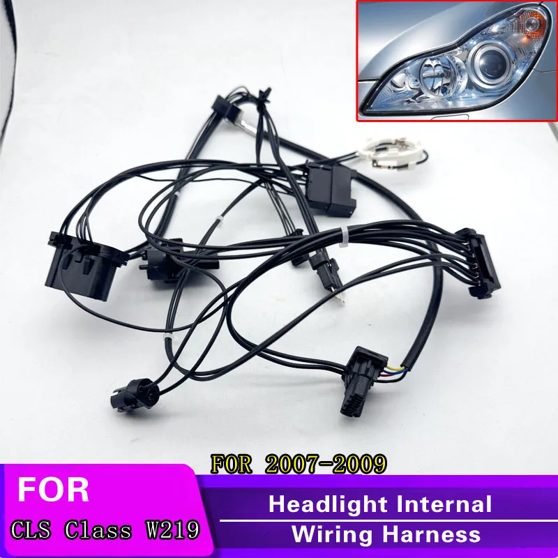Suitable for 2007-2009 Mercedes Benz W219 CLS300 CLS350 headlight internal wiring harness plug group W219 headlight wiring harne