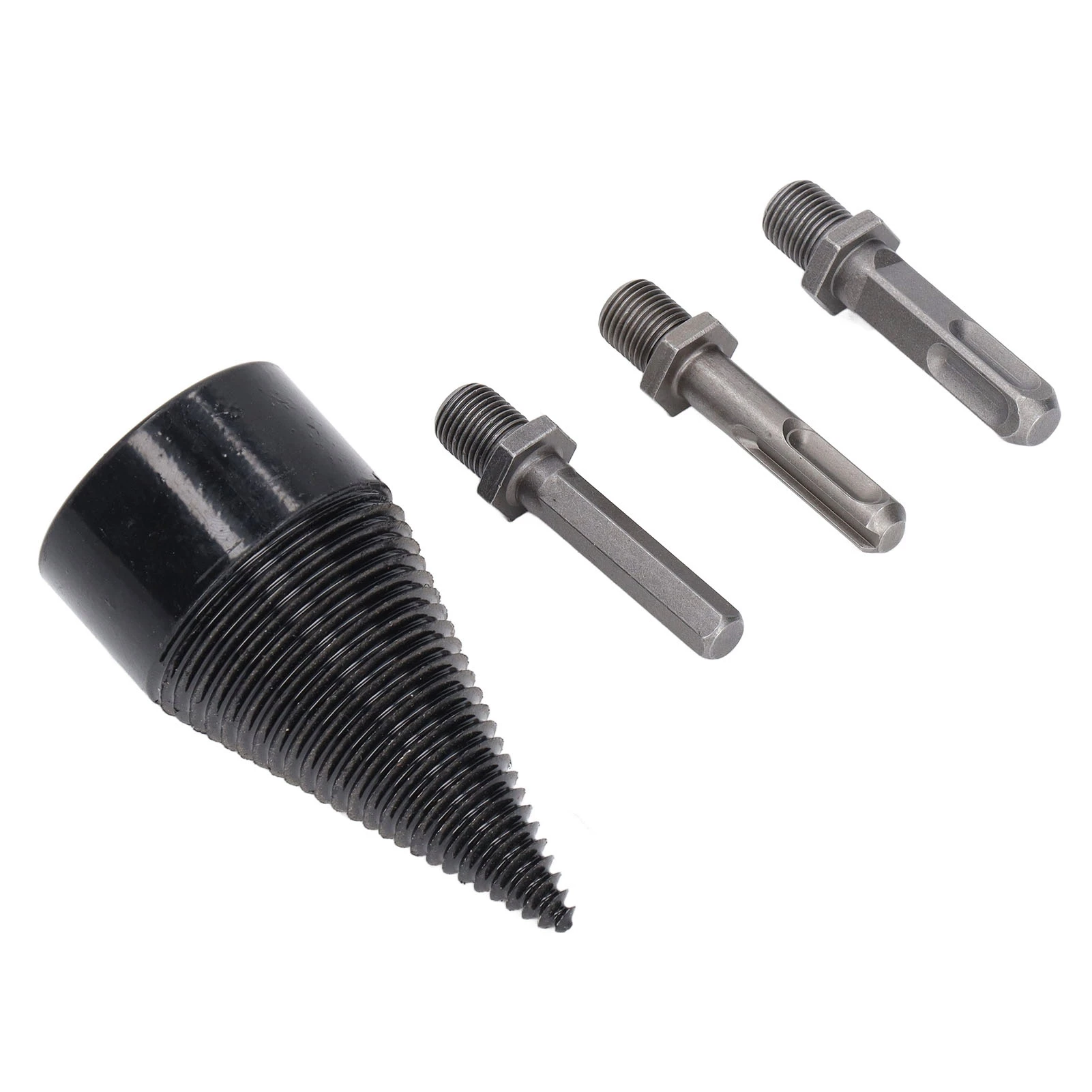Wood Splitter Drill Bit Electric Firewood Log Splitter Bit Set with Removable Shanks Carbon Steel Wood Splitter Bit