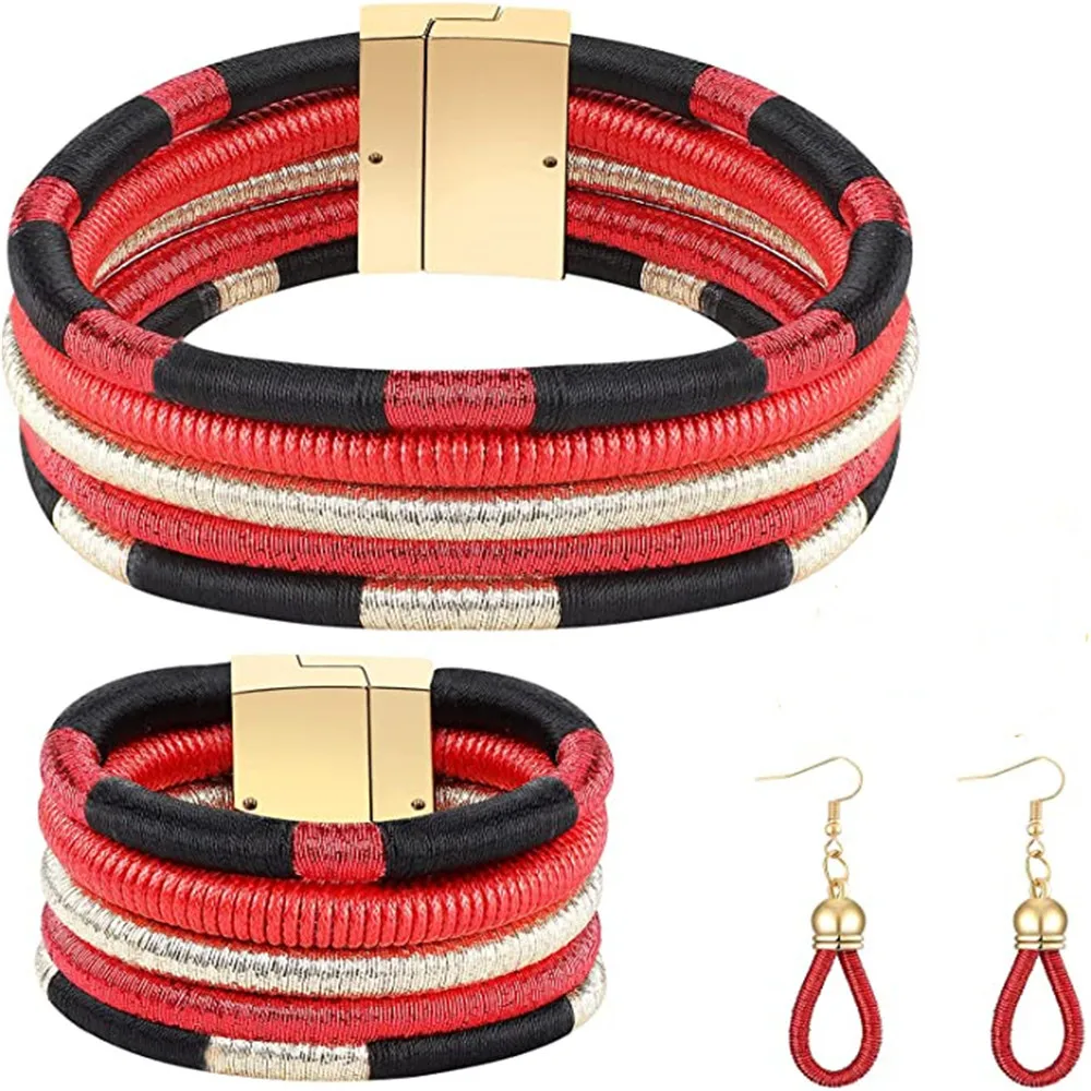 European and American original neck chain set choker silk thread weaving multi-layer collar handmade jewelry Amazon Wish source