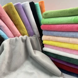 Hot Sale 3mm Solid Colour Plush Fabric Skin-friendly Soft Minky Fabric DIY Handmade Faux Fur Fabric