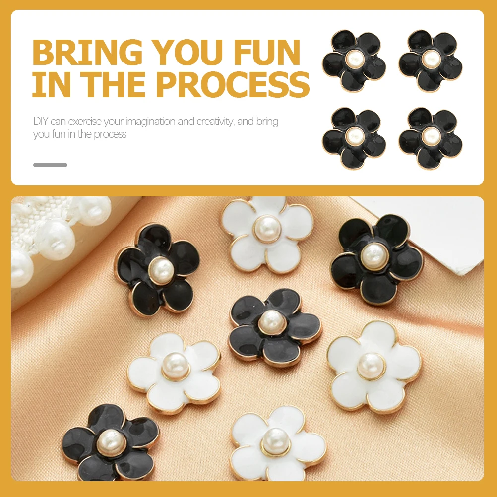 

8 Pcs Zinc Alloy Floral Decorations Hair Accessories Shoe Charms Craft Headbands Shape Elegant Attractive