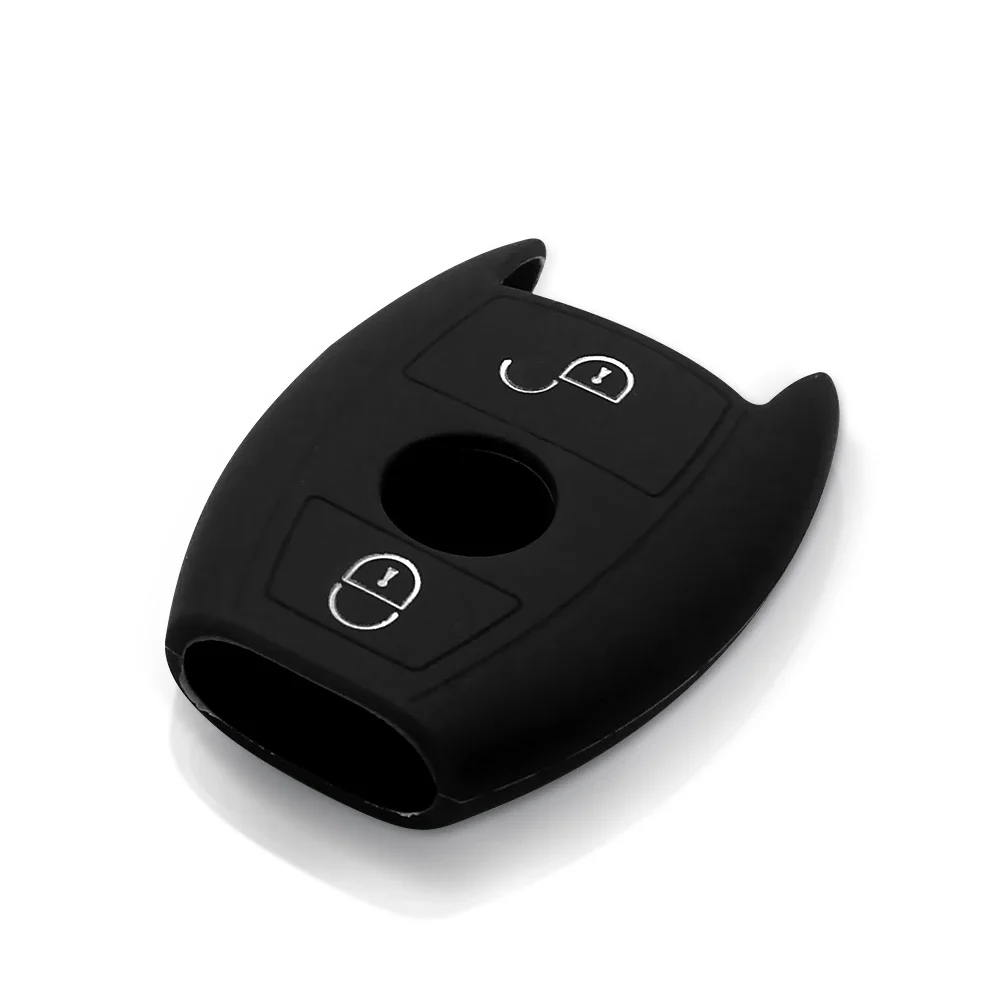 

For Mercedes Benz W214 W211 A180 A200 A260 A AMG Class 2 Button Silicone Car Key Cover Holder Case Protector Skin New