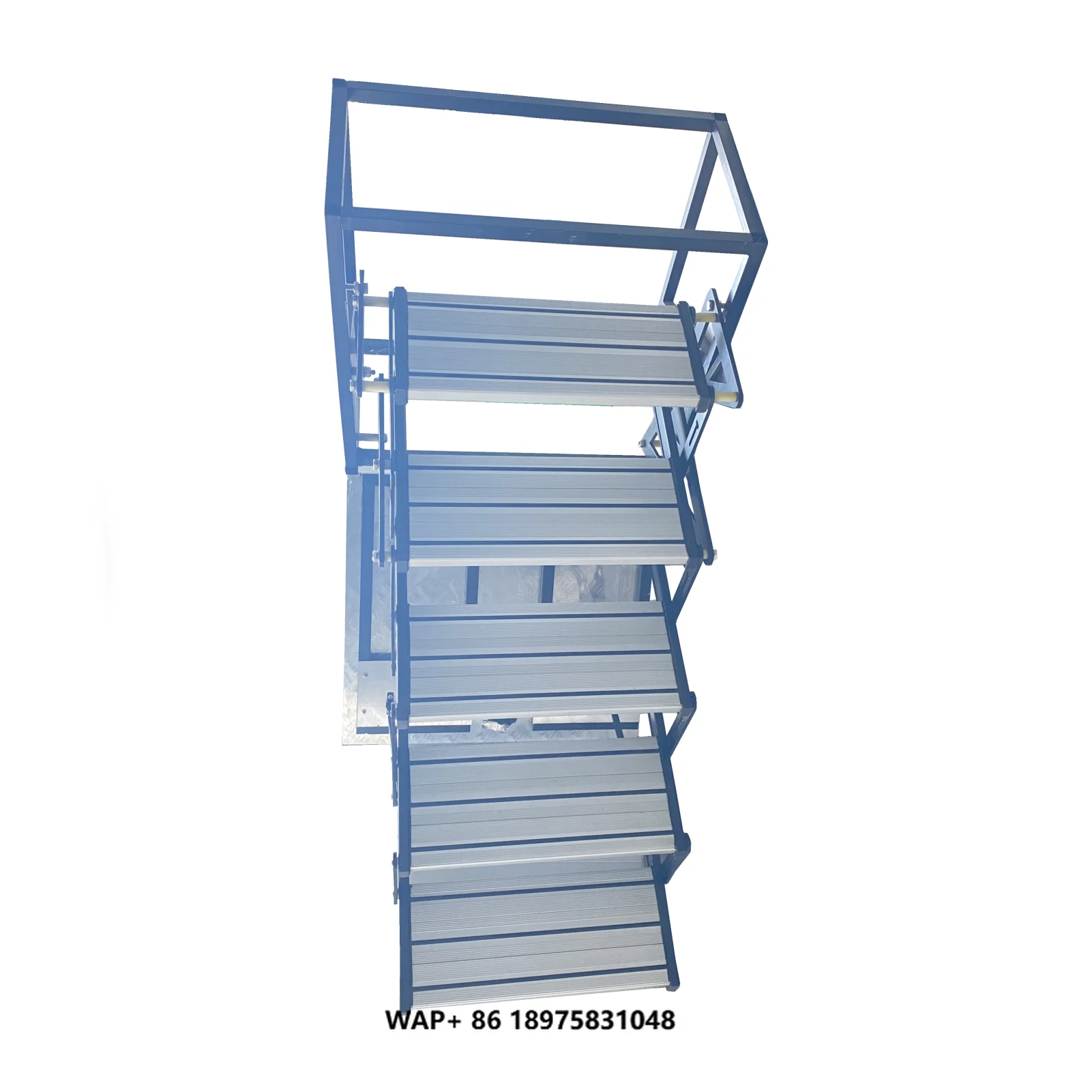 RV Trailer Parts Accessories Five Layers Step Aluminum Alloy Side Steps for RV Motorhomes Manual Folding Step