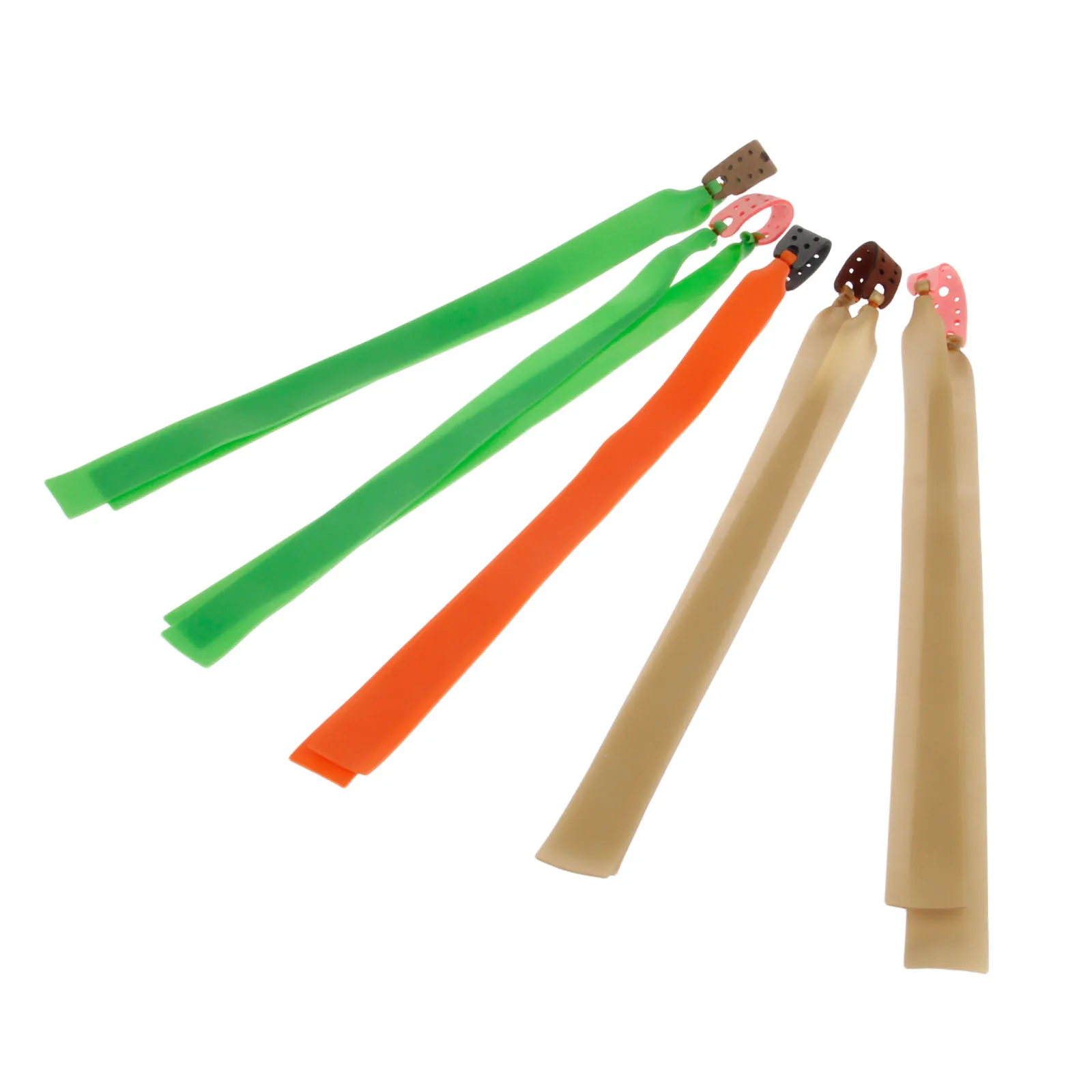 

5pcs 0.8mm Thickness Rubber Band Slingshot Catapult Accessory Powerful Elastic Flat Rubber Bands Outdoor Sports Random Color