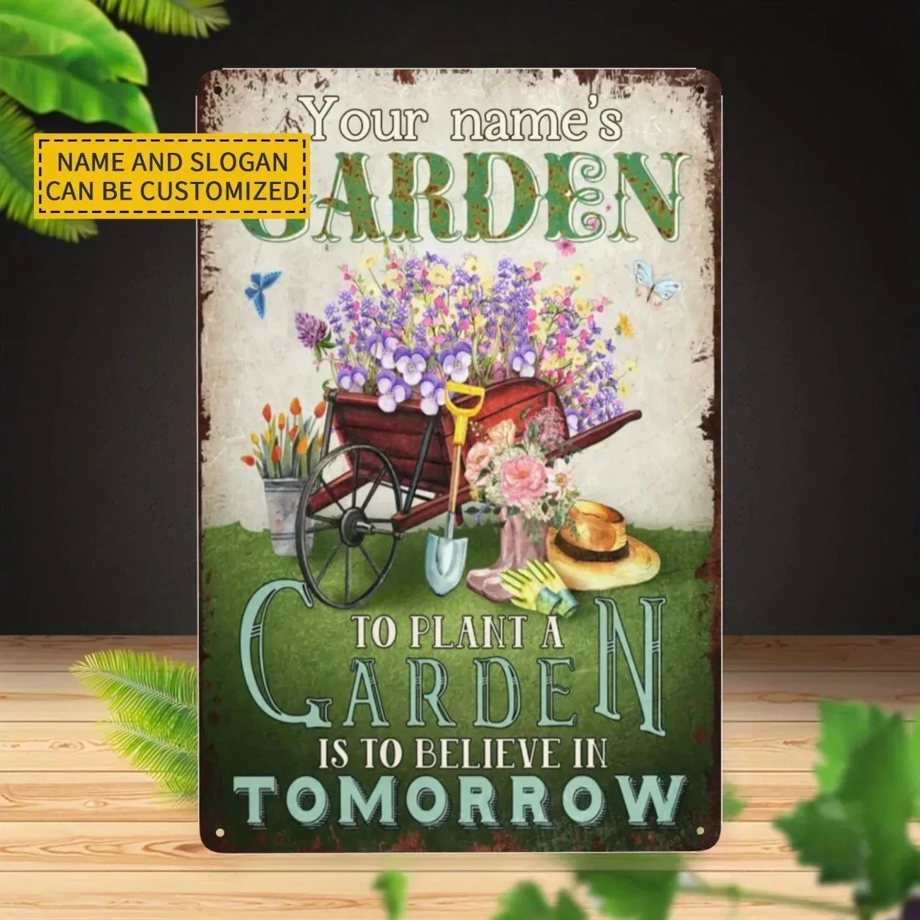 Personalized Custom Garden Sign 11.8