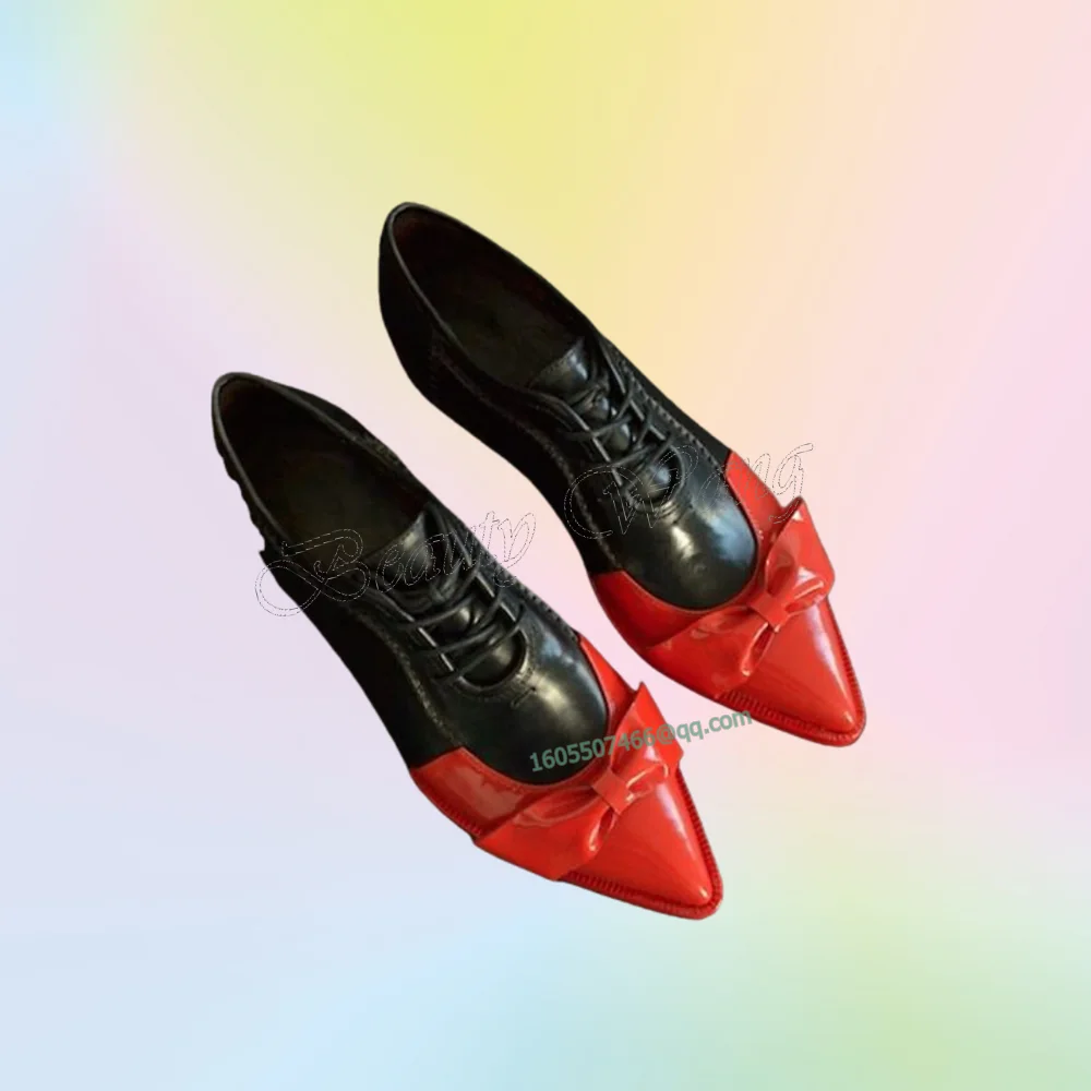 

Black Red Bow Knot Pumps Slip on Cross Tied Heels Pointed Toe High Shoes Thin High Heel Shoes for Women 2025 Zapatos Para Mujere