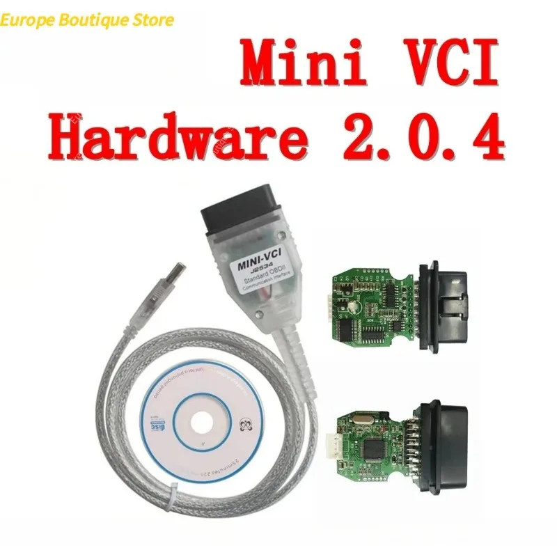 Factory MINI VCI 2.0.4 Real Firmware V16.00.017 For Toyota Techstream FTDI FT232RL Chip j2534 Multi-Language Tool