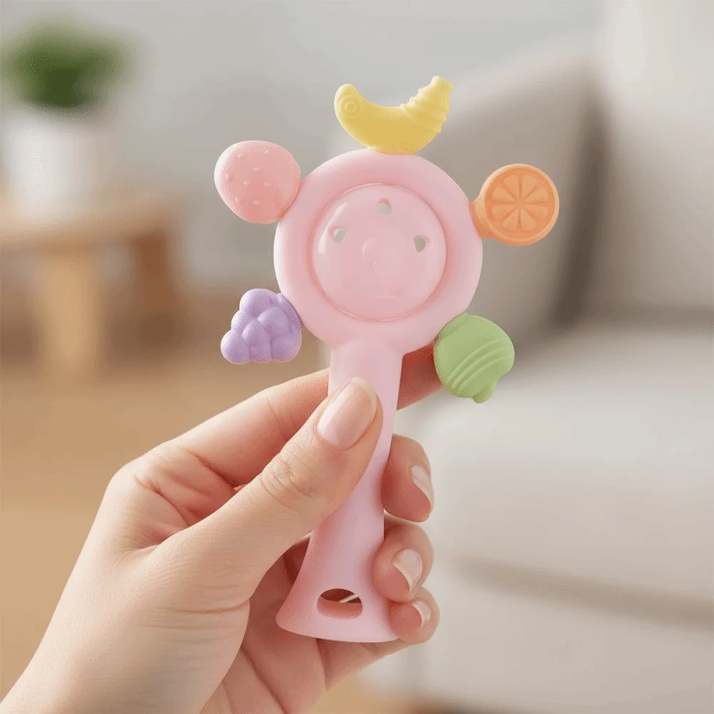 

Anti-eating Candy Color Silicone Teether Soft Safe Teething Ring Ferris Wheels Shape Sensory For