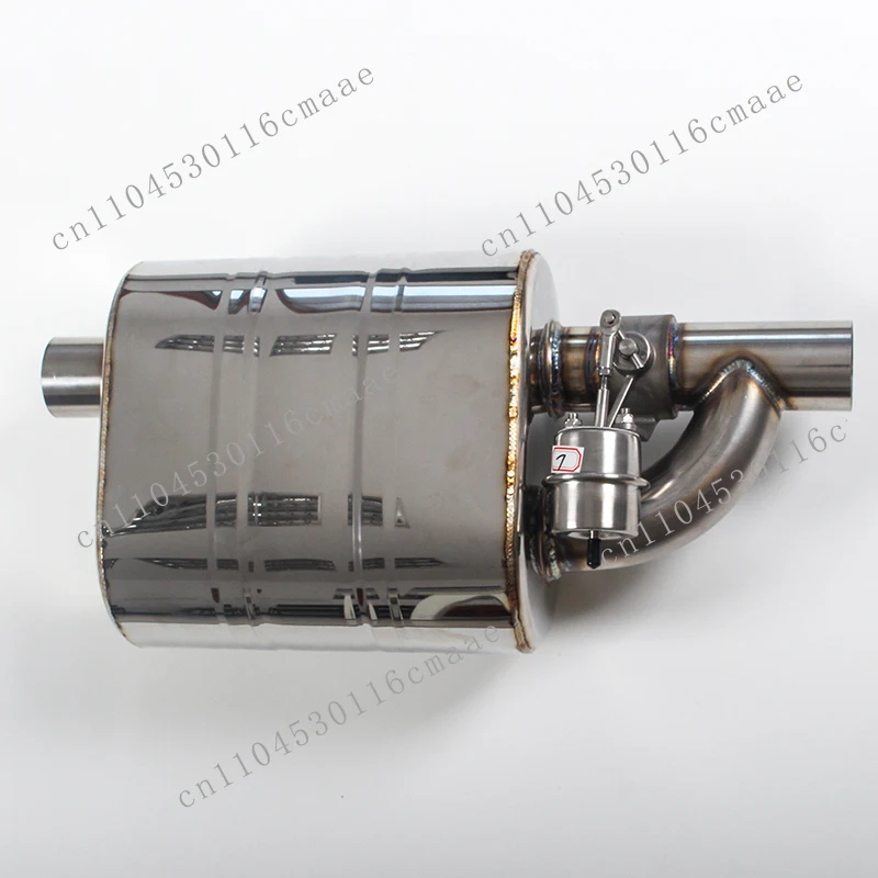 

51Mm 63mm 76mm SS304 H type one-in-one-out vacuum electronic gas muffler for sports cars