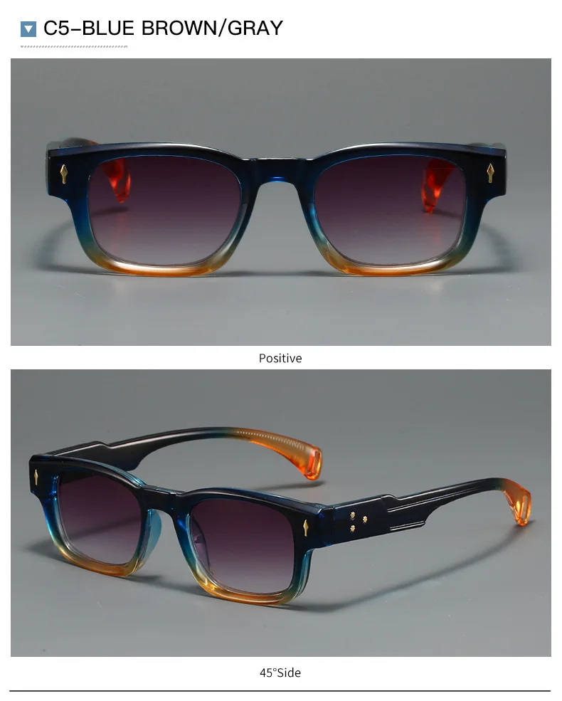 2025New Mann Frau Sonne Lesebrille Platz Mode Vielseitig Trend Anti-blau Licht Leser Gradienten Brillen Unisex Brillen – Detail 17