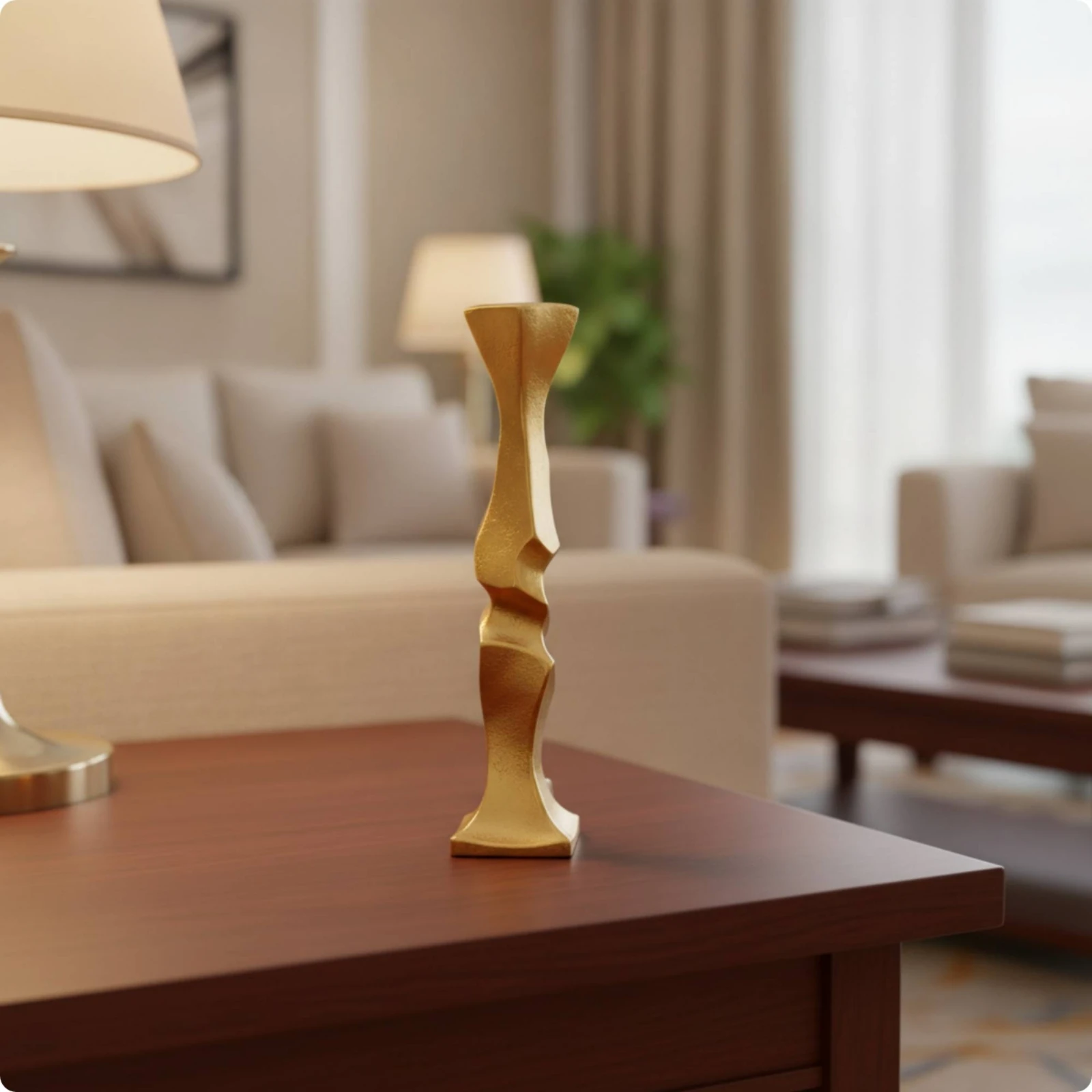 Aluminum Candle Holder Slim Sculptural Candle Holder Candlesticks Decorative Decor Elegant for Tabletop, Dining Table