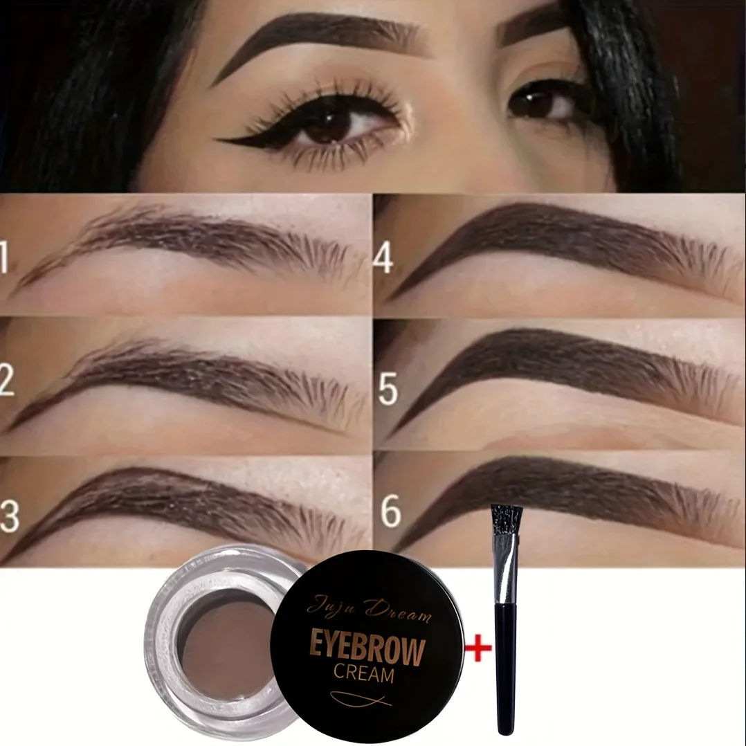 Ensemble de gel pour sourcils imperméable – effet 3D à séchage rapide et longue durée, crème coiffante naturelle pour sourcils, bicolore, adaptée à toutes les peaux