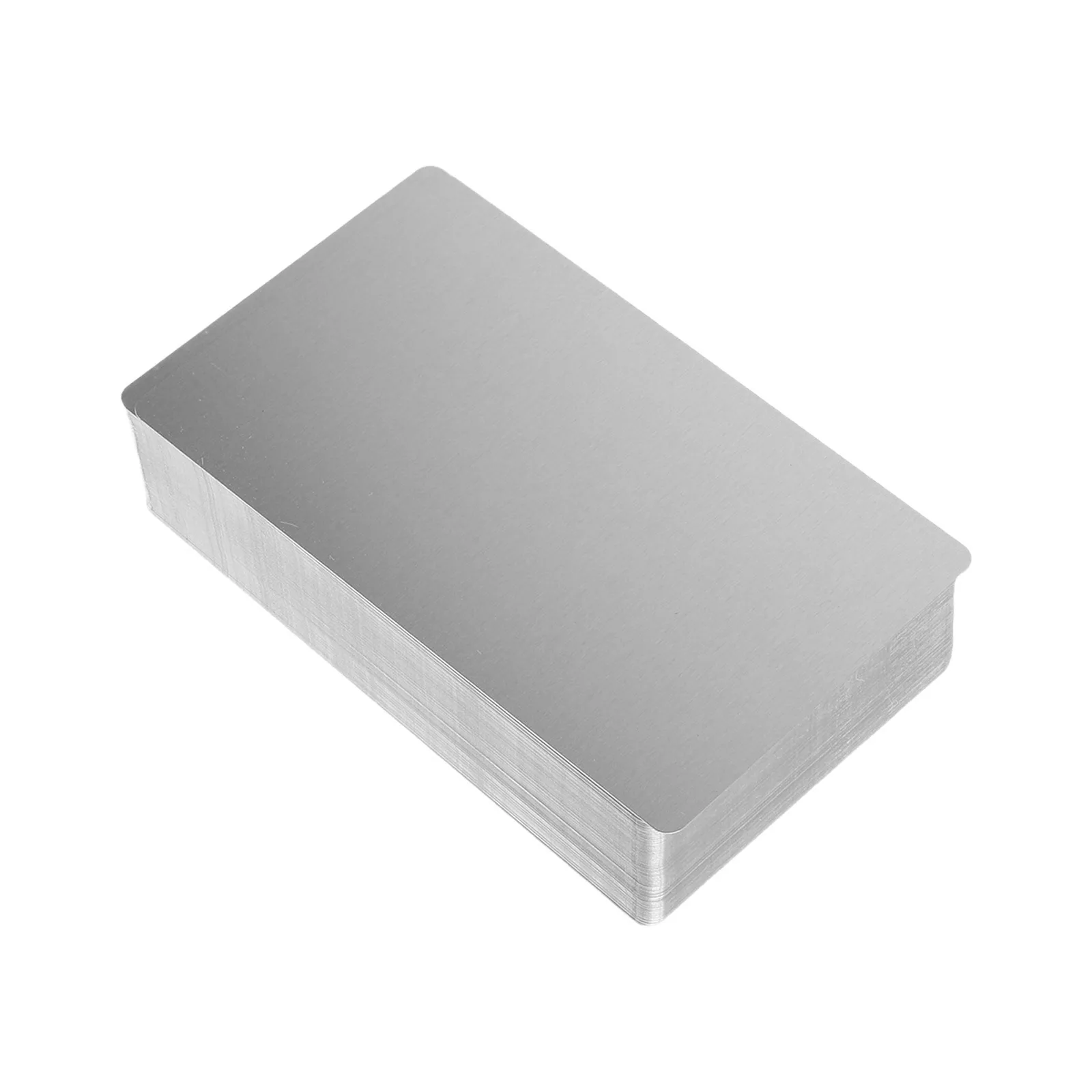 

200 шт. алюминиевые пустые карты с лазерной гравировкой 86x54x0,21 мм гладкие металлические металлические заготовки «сделай сам» для офисных профессионалов на заказ