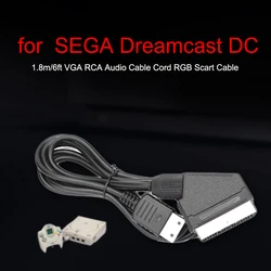 RGB Scart Cable Lead TV Audio Video Connection Wire for SEGA Dreamcast Consoles