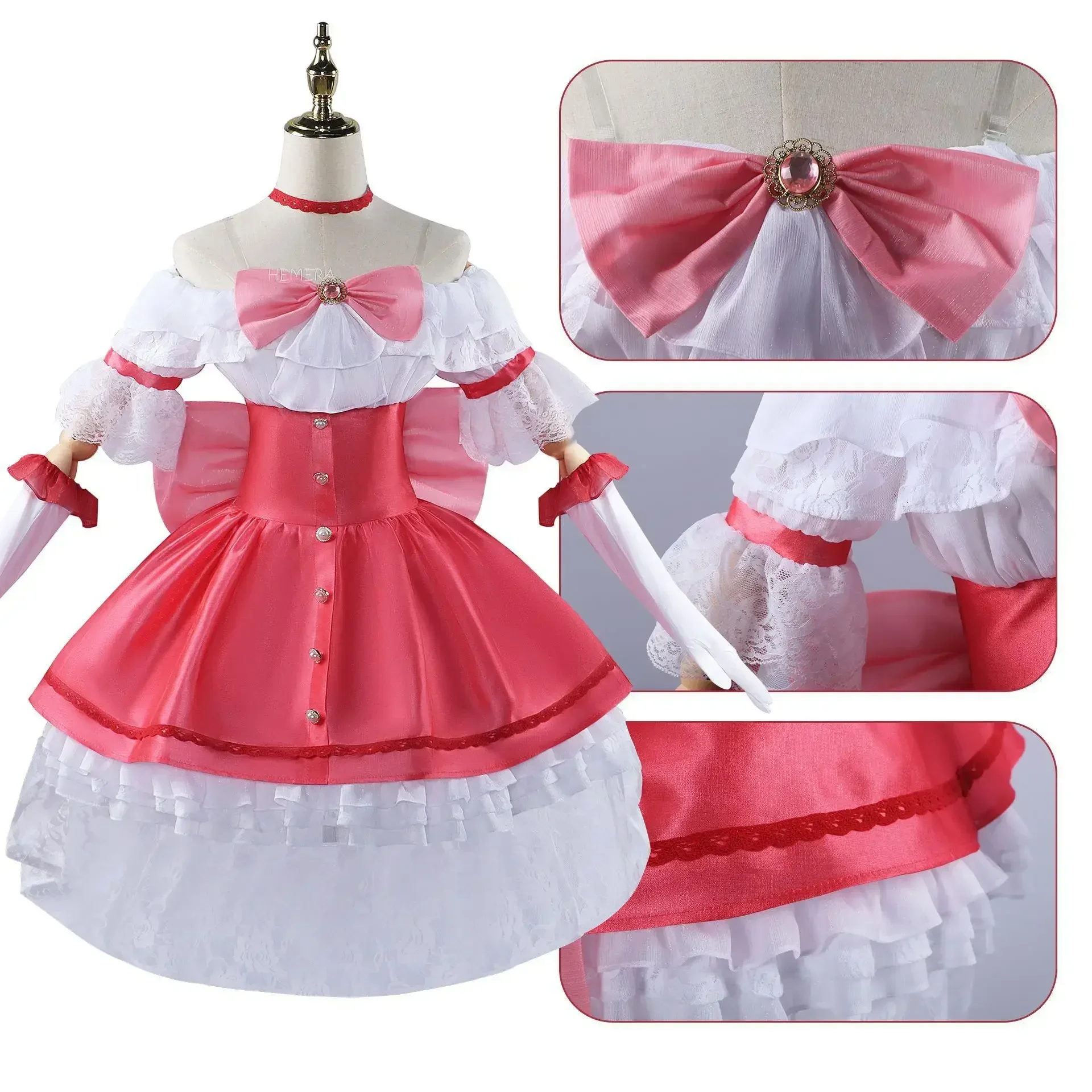 Anime Puella Magi Madoka Magica Cosplay Kostuum Ova Halloween Cosplay Vrouwen Kleding Fancy Roze Lolita Jurk Pak Schooluniformen