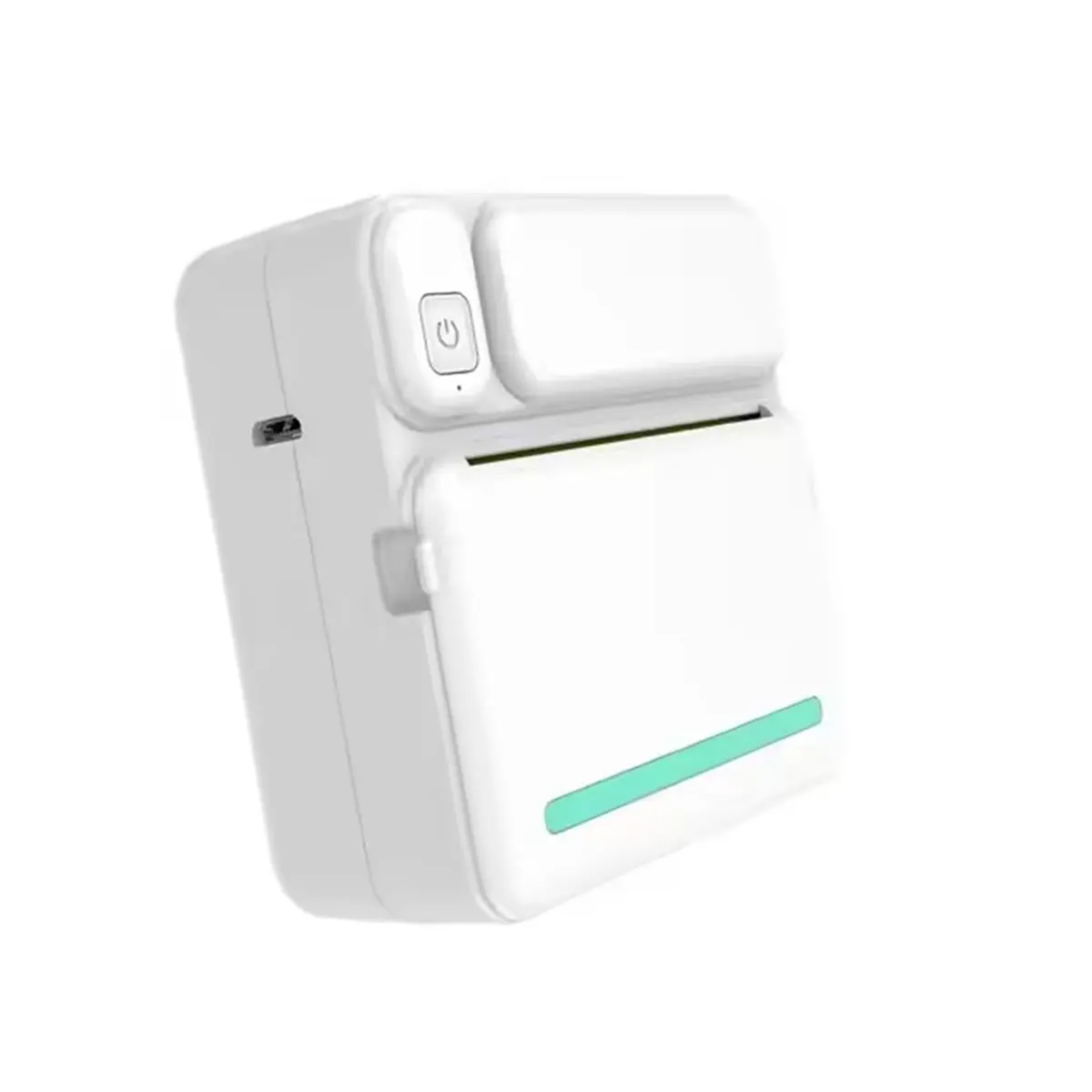L77A C19 MINI Print Portable Thermal Printer Photo Pocket Thermal Label Printer 58mm Printing Wireless Bluetooth Blue
