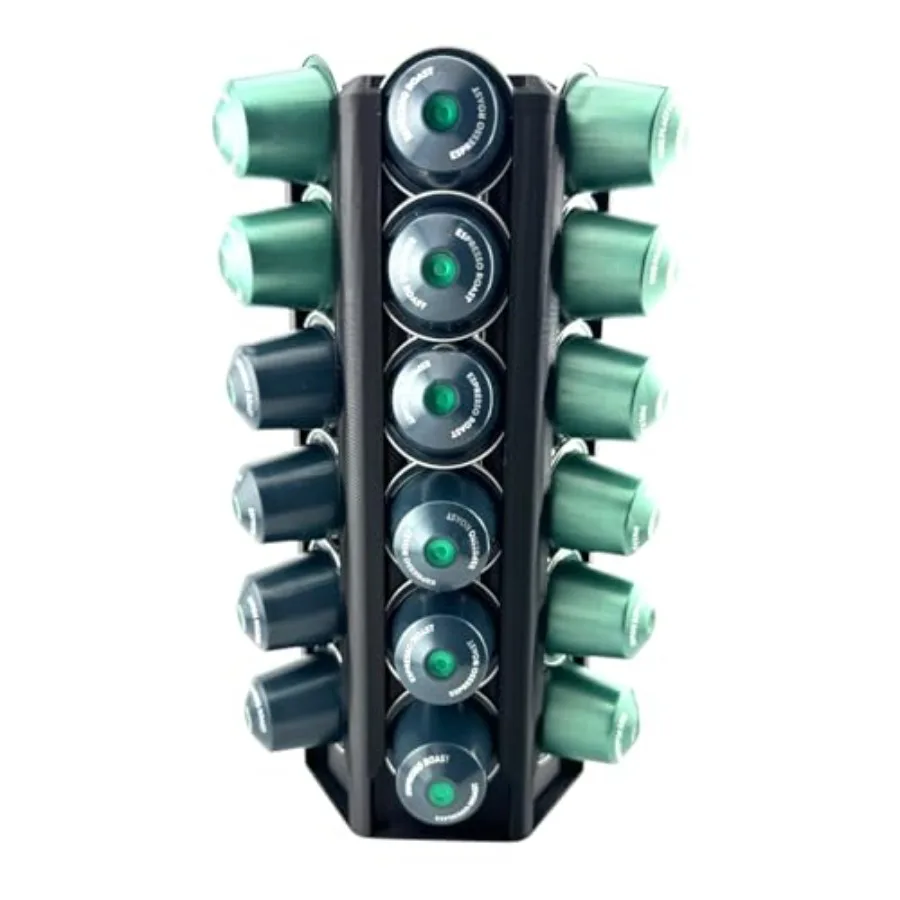 Coffee Pod Holder for OriginalLine Capsules - Rotating Carousel Organizer - 36 Pod Capacity - Countertop Coffee Station Storage