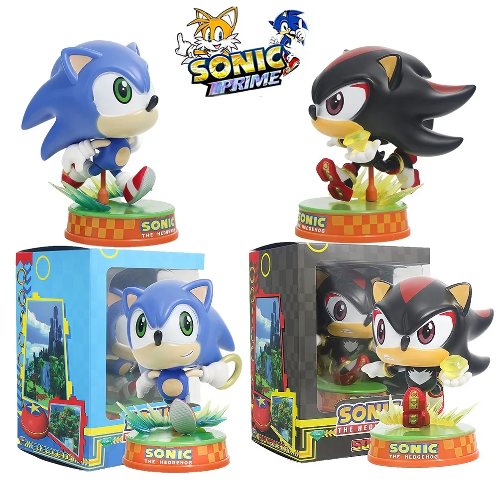 Figura de acción de PVC de 11 cm del personaje de anime Sonic, el erizo Shadow, el más vendido, modelo de juguete de animales para niños, regalos de cumpleaños