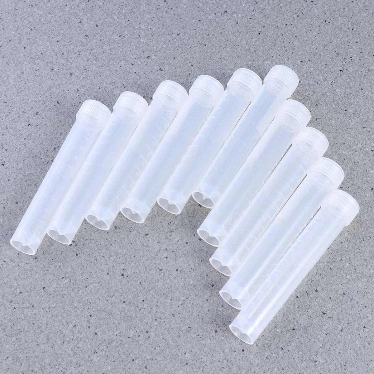 

20pcs 10ml Plastic Screw Cap Tubes Clear Vials Scale Hospital Lab Supplies Low Temperature Resistance Sealed
