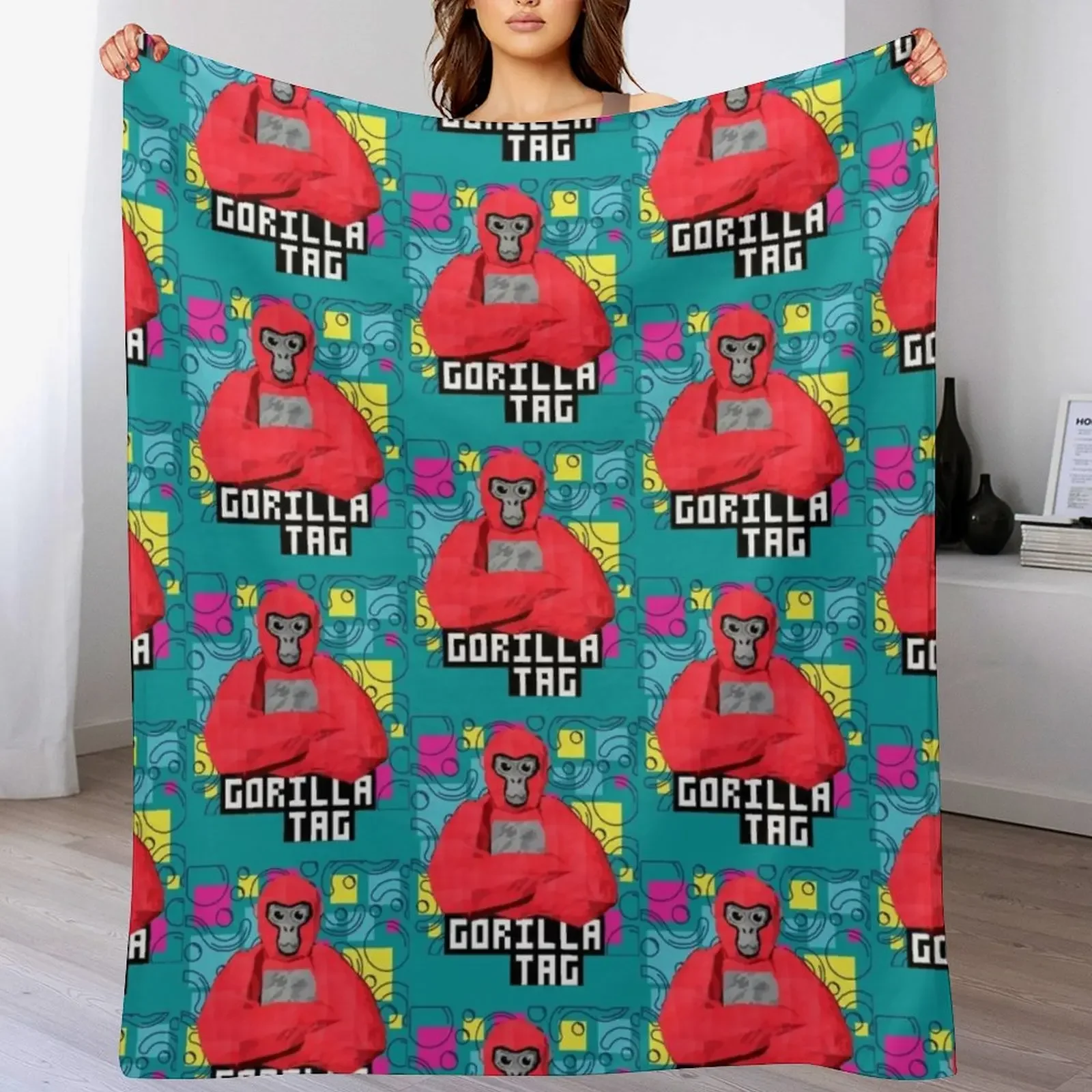 

Gorilla Tag cools red 4 Throw Blanket Cozy Home Blanket Gift for Christmas Holiday