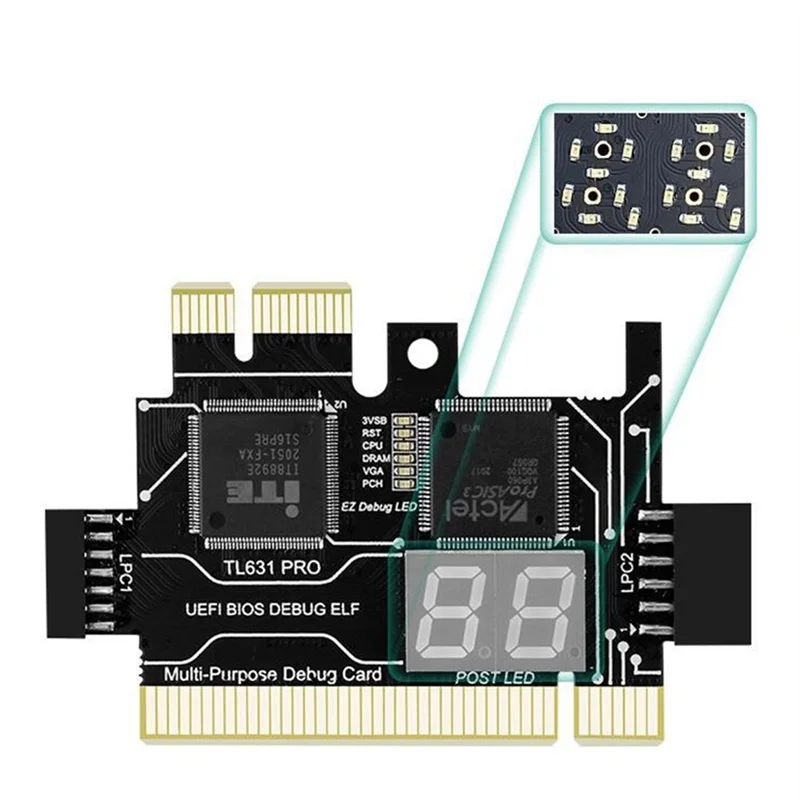 

A19E-TL631 Pro Диагностическая карта + карта расширения Диагностическая карта PCI PCI-E Mini PCI-E Многофункциональная материнская плата
