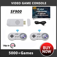 FLLTF SF900 Video Game Console SNES NES Built in 5000 Games HDMI Video TV Game Stick 2.4G Wireless Controller Game Console