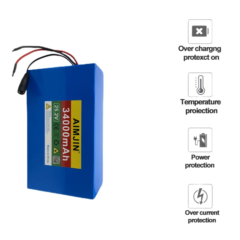 Bateria de lítio Adequado para Alimentação ao ar livre, 100% 6S10P, 25.2V, 34000mAh, 18650.0, Novo