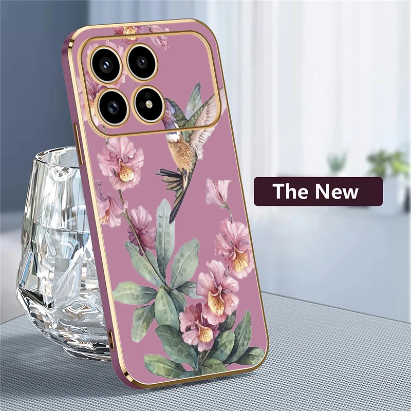 زهرة لطيف الطيور نمط جراب هاتف ل Xiaomi Redmi K90 K 90 برو ماكس سيليكون تصفيح غطاء مقاوم للصدمات ل Redmi K90 كابا