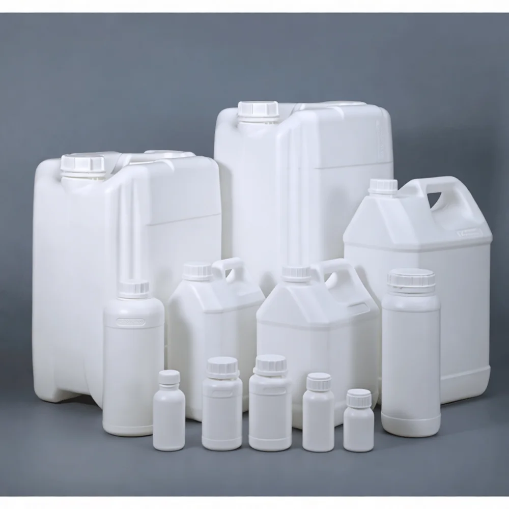 Chemical Resistant Fluorinated Plastic Drum HDPE Storage Bottle Industrial Solvent Handling Vessel Lab Waste Collector