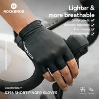 ROCKBROS Cycling Gloves Half Finger Summer Breathable Anti-slip SBR Pad Shockproof MTB Road Bicycle Gloves High Elasticity Glove