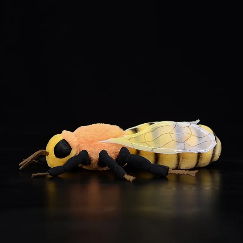

26cm Original Insect Series Bee Plush Toy Simulation Animal Doll Bee Doll Bees Toys Super Soft Stuffed Plants Flower Pillow