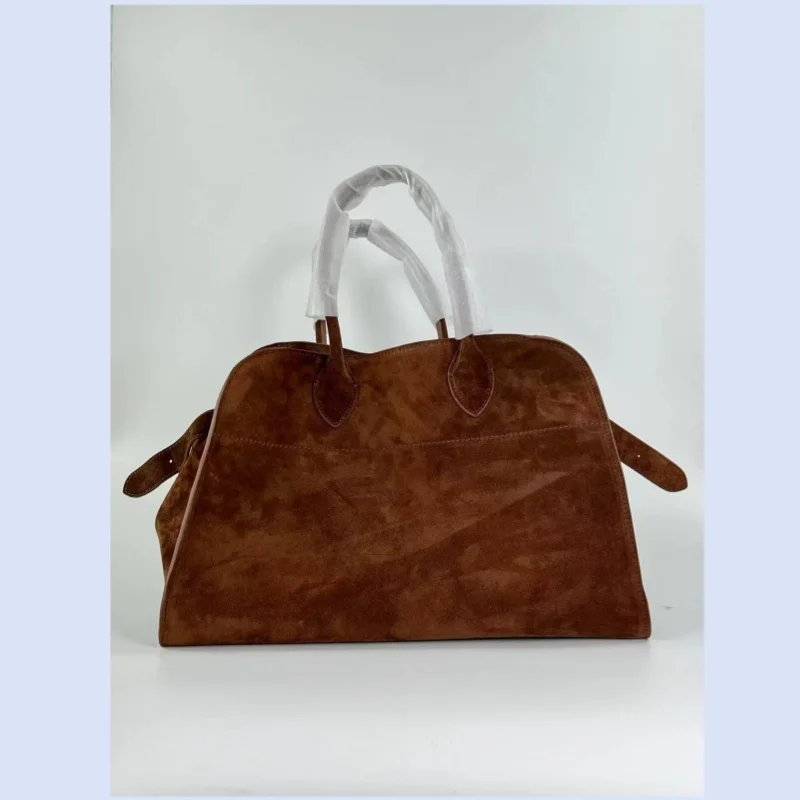 Bolso de mano de cuero de vaca de gran capacidad para mujer, bolso de mano de gamuza de alta gama, estilo minimalista, Margaux