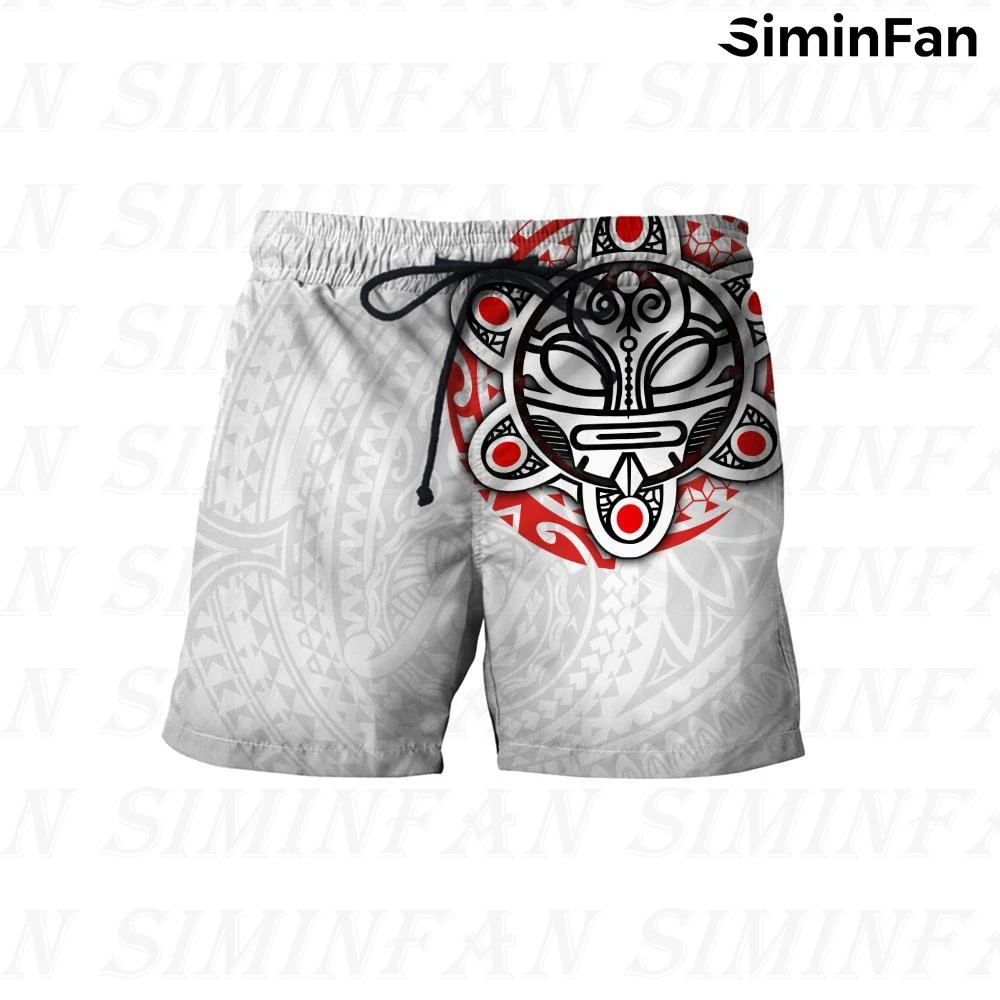 

Mens Summer Casual Shorts Puerto Rico Sol Taino Tattoo 3D Printed Beach Pants Elastic Waist Baggys Unisex Harajuku Sportswear