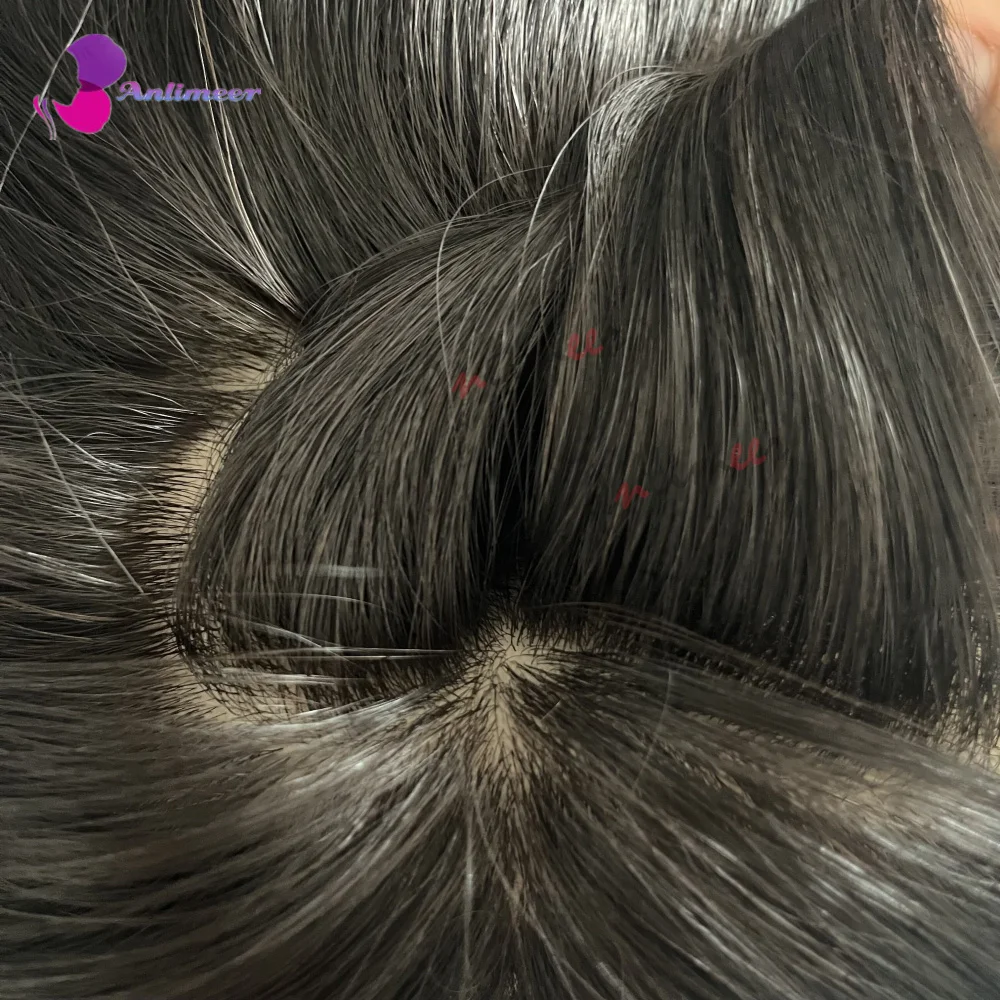 Chocolate Brown Colored Hair Topper Wig Human Hair Straight Hair 13x15 cm /12x13 cm Topper for Women With Thinning Hair