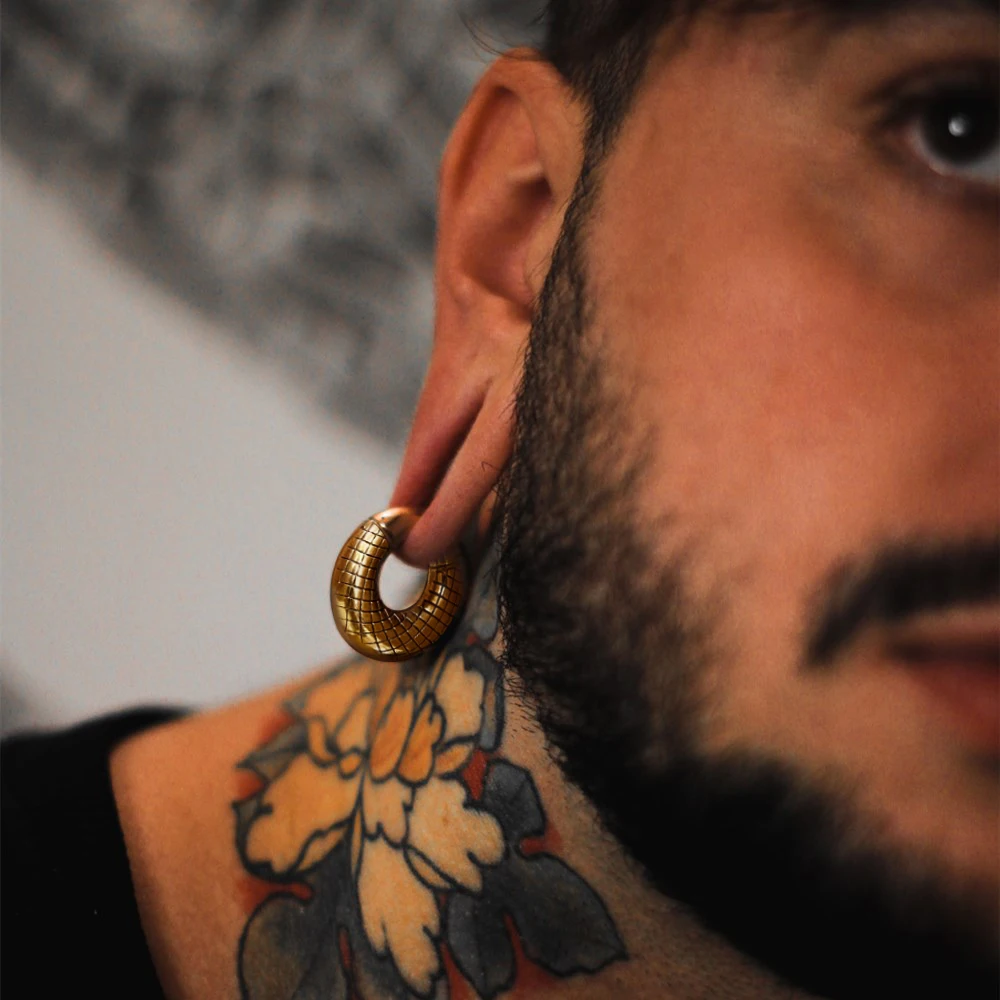 Giga 6mm Ear Hoop Stretcher Weights for Stretched Ears, 2g Stainless Steel 316L Ear Plugs Hanger Expander Body Piercing Jewelry