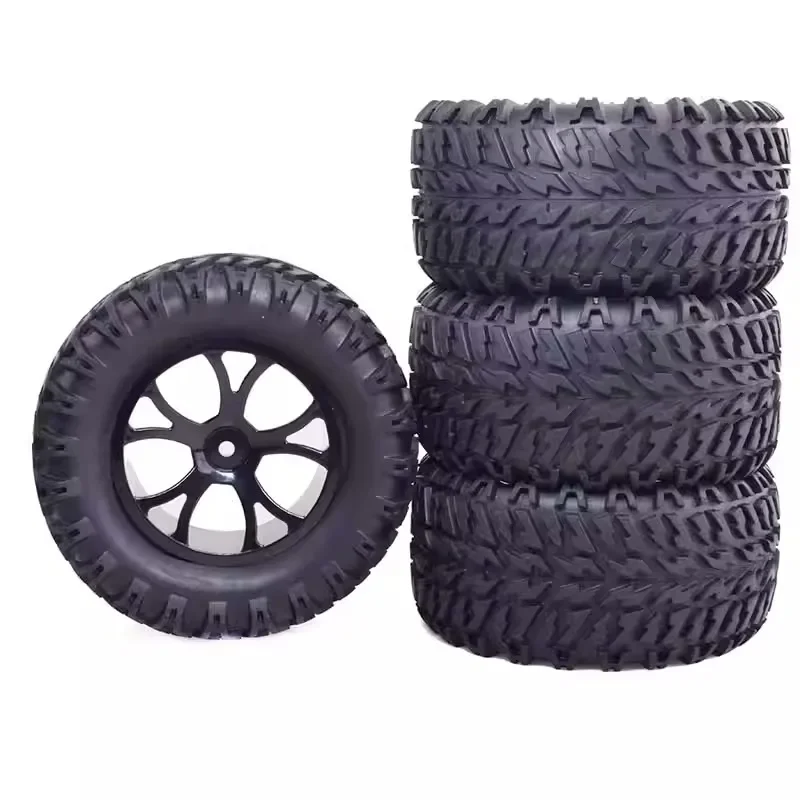 4 pezzi 104mm diametro lager piede ruota in gomma pneumatico con 12mm esagonale per 1/16 MJX Hyper Go H16 16207 16208 16209 16210