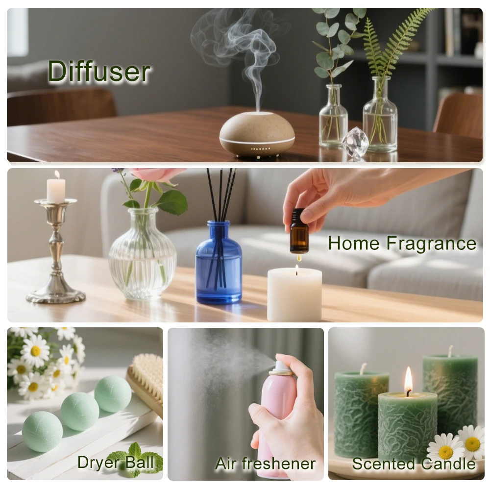 12*5ML  Essential Oils for Diffuser Oil, for Perfume, Humidifiers, Fragrance Oil Scent for DIY Candle , Perfect for Parties Gift