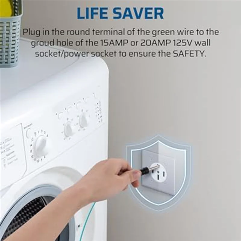 

【Buy It-Now!】Dryer Plug Adapter , 10-30P Plug To 14-30R Receptacle, 4P Dryer To 3P Old House, 10AWG Stwconnector Wire US Plug