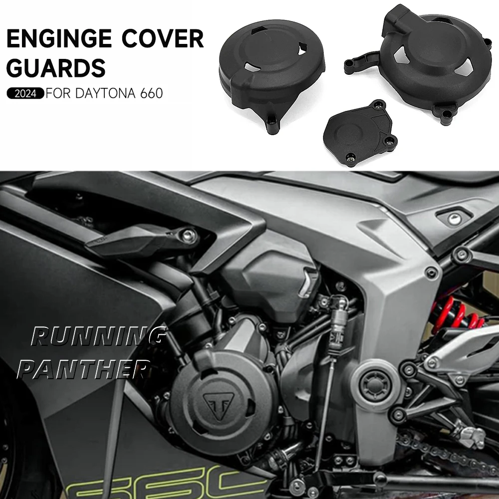 

New Motorcycle For Daytona 660 Daytona660 2024 Accessories Engine Cover Protector Case Engine Guard Protection Cover Set