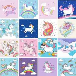 Children's Painting By Number Colorful Animals Simple DIY Kits On Canvas Acrylic Paint Oil Picture Of Coloring By Number Decor