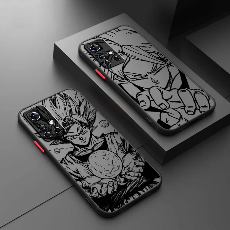 

Cool Dragon Ball Popular Anime Phone Case For Xiaomi Redmi Note 14 13R 13 12 12S 11 12T 11S 11T 10 Pro Plus Frosted Translucent